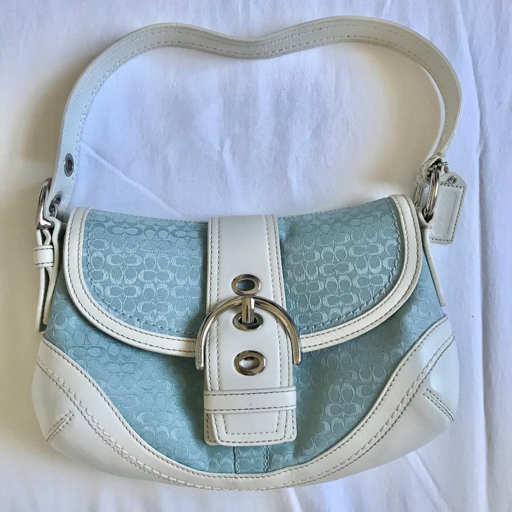 Coach Blue Monogram Purse